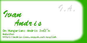 ivan andris business card
